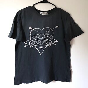 Wild fox nobody listens, nobody cares. Graphic tee